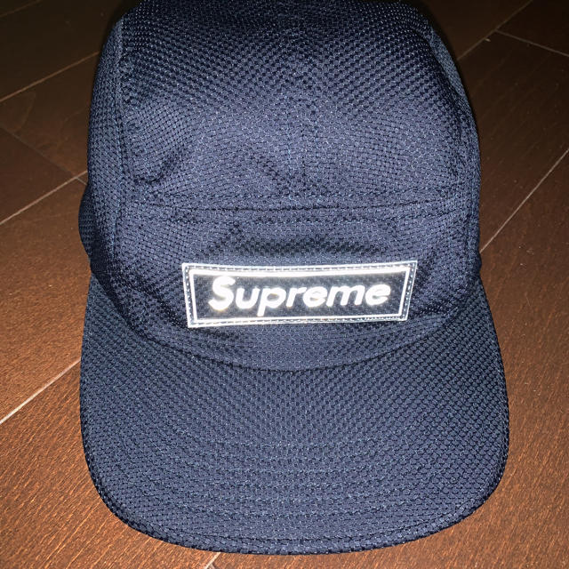 Supreme 18ss Nylon Pique Camp Cap Navy