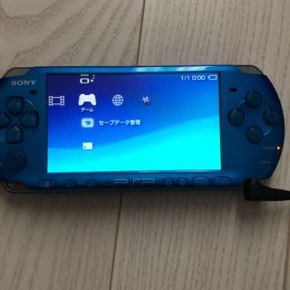 プレイステーションポータブル(PlayStation Portable)のpsp3000 ブルー 美品(携帯用ゲーム機本体)