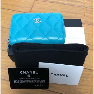 シャネル(CHANEL)のシャネルCHANEL★コインケース★未使用国内直営店購入★エメラルドグリーン(財布)