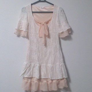 ユメテンボウ(夢展望)のレース×シフォンワンピース♡(ミニワンピース)