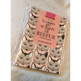 メゾンドリーファー(Maison de Reefur)のMAISON DE REEFUR　3周年限定　猫　キャットノートセット　梨花(ノート/メモ帳/ふせん)