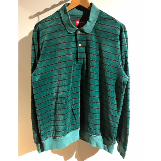 競売 シュプリーム Supreme Paneled Velour L S Polo econet.bi