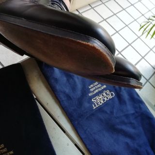 クロケットアンドジョーンズ(Crockett&Jones)の極美品 保存箱･袋付 クロケット&ジョーンズ ASCOT 5.5 ハンドグレード(ドレス/ビジネス)