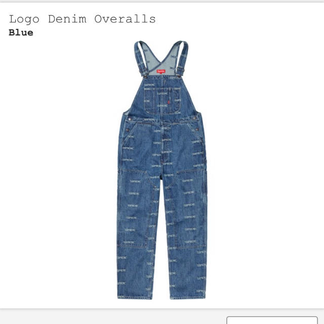 Supreme(シュプリーム)のsupreme Logo Denim Overalls オーバーオール デニム メンズのパンツ(サロペット/オーバーオール)の商品写真