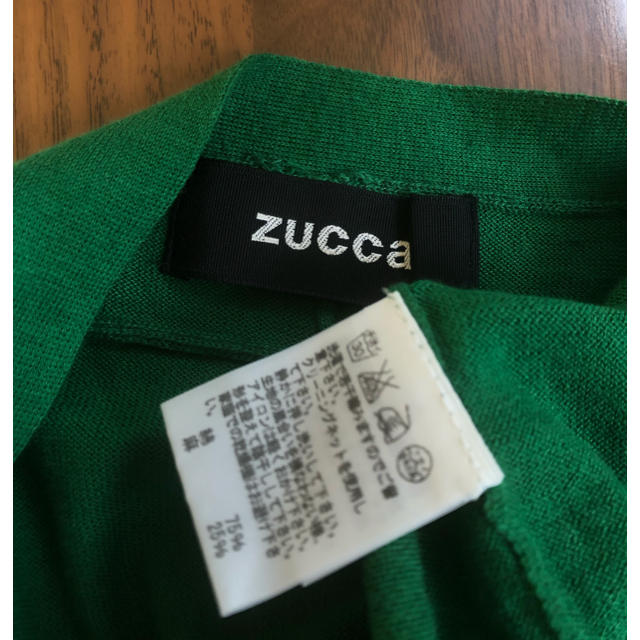 ZUCCa(ズッカ)のzucca  グリーン ドルマン カーディガン Vネック レディースのトップス(カーディガン)の商品写真