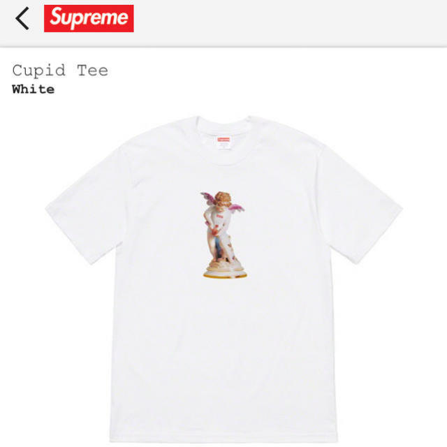 Supreme Cupid Tee ホワイト Sサイズ - Tシャツ/カットソー(半袖/袖なし)