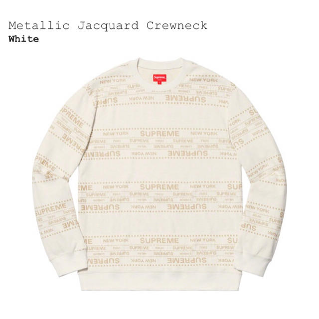 Supreme Metallic Jacquard Crewneck Mサイズ