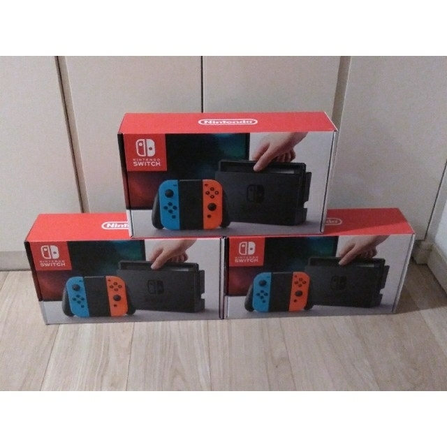 【高額売筋】 Nintendo Switch - ニンテンドースイッチ　本体　新品　ネオンレッド　ネオンブルー　switch 家庭用ゲーム機本体