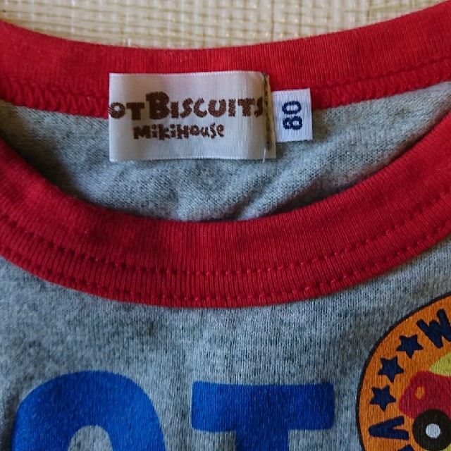 HOT BISCUITS(ホットビスケッツ)のミキハウス☆ロンT☆80☆長袖 キッズ/ベビー/マタニティのベビー服(~85cm)(Ｔシャツ)の商品写真