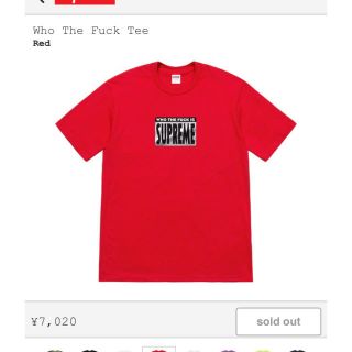 シュプリーム(Supreme)のsupreme Who the fuck tee  Red  ☆M☆(Tシャツ/カットソー(半袖/袖なし))