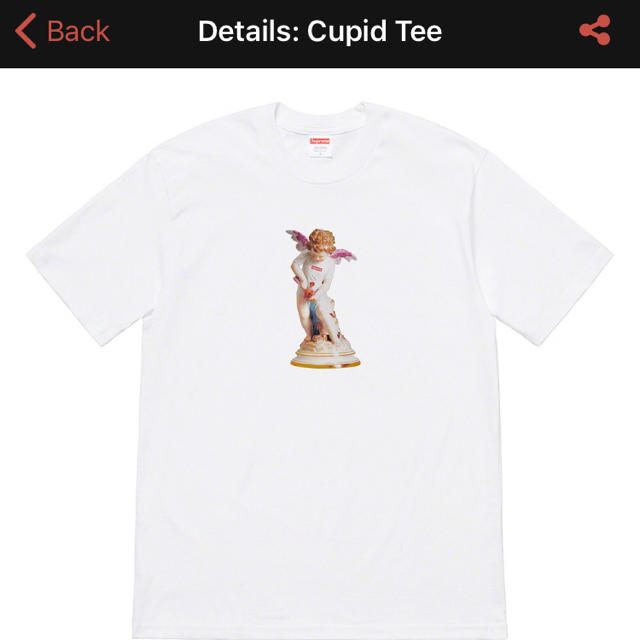 Cupid Tee 白 ホワイト＋ 黒