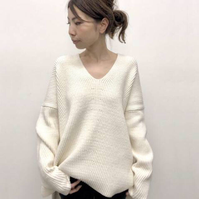 L'Appartement DEUXIEME CLASSE(アパルトモンドゥーズィエムクラス)の6397 Vネック Rib Knit◆あお☆様専用 レディースのトップス(ニット/セーター)の商品写真