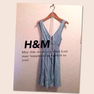 エイチアンドエム(H&M)のH&Mノースリーブチュニックワンピース(ミニワンピース)