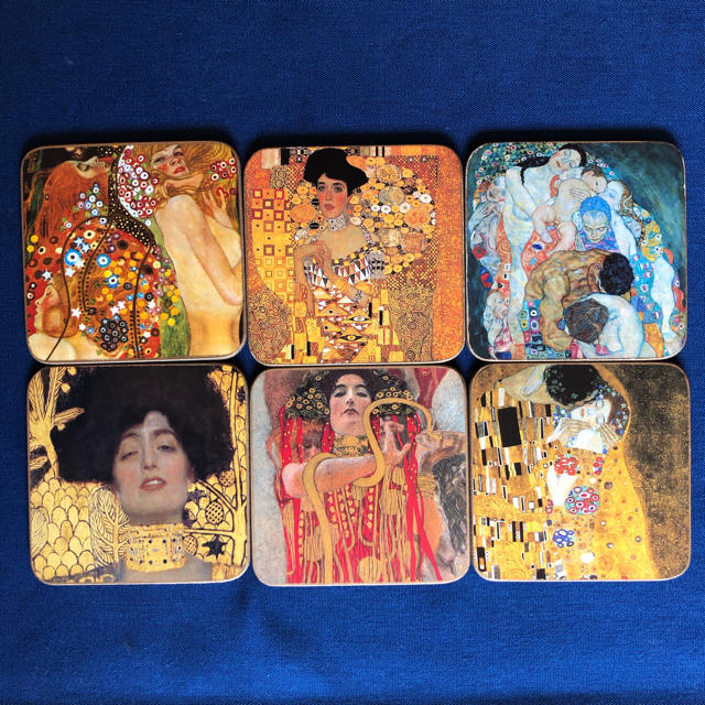 ✨Klimt✨クリムト コースター 未使用 エンタメ/ホビーの美術品/アンティーク(絵画/タペストリー)の商品写真