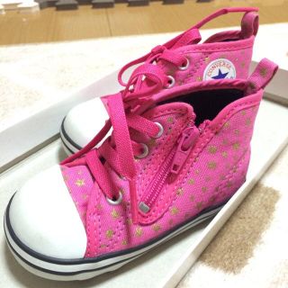 コンバース(CONVERSE)のピンク×ゴールド星柄ハイカットスニーカー(スニーカー)