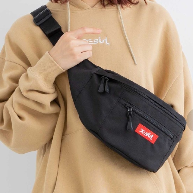 X-girl BOX LOGO HIP BAG エックスガール