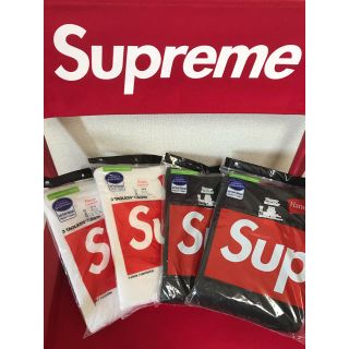 シュプリーム(Supreme)のSupreme ✖️Hanes 白黒セット Ⓜ️(Tシャツ/カットソー(半袖/袖なし))