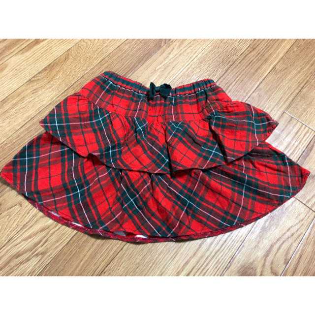 mikihouse(ミキハウス)のミキハウス  チェックフリルスカート  Mサイズ キッズ/ベビー/マタニティのキッズ服女の子用(90cm~)(スカート)の商品写真