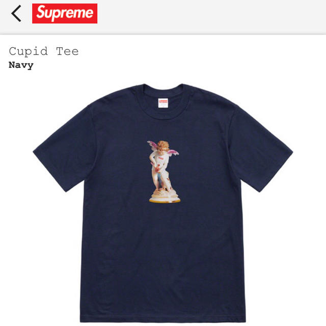 Supreme(シュプリーム)のsupreme cupid tee navy Mサイズ メンズのトップス(Tシャツ/カットソー(半袖/袖なし))の商品写真