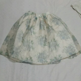 ダズリン(dazzlin)の花柄ブーケオーガンジースカート♡(ひざ丈スカート)