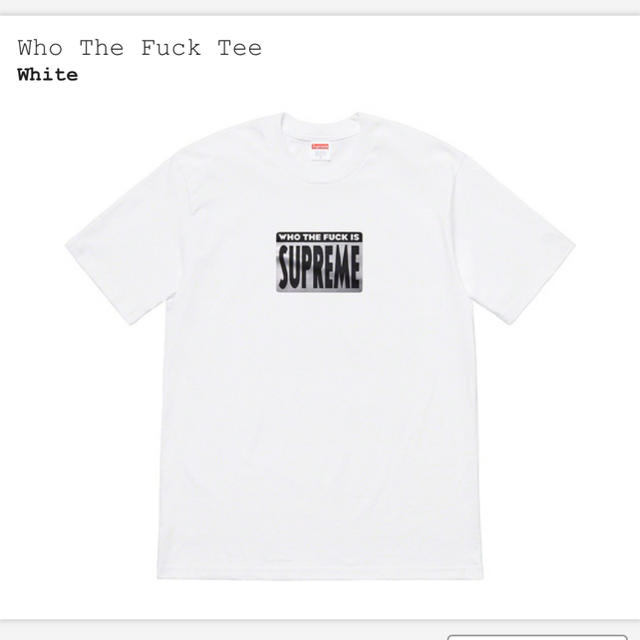 Tシャツ/カットソー(半袖/袖なし)Who the fuck tee 白 M