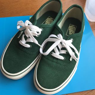 バンズボルト(VANS VAULT)の美品！バンズのグリーンのスエードスニーカー 24.5(スニーカー)