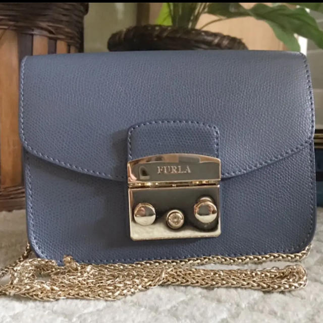 FURLA フルラ メトロポリス  ブルーグレー