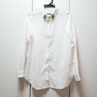 ナイスクラップ(NICE CLAUP)の美品　ナイスクラップ　ビジュー　シャツ(シャツ/ブラウス(長袖/七分))