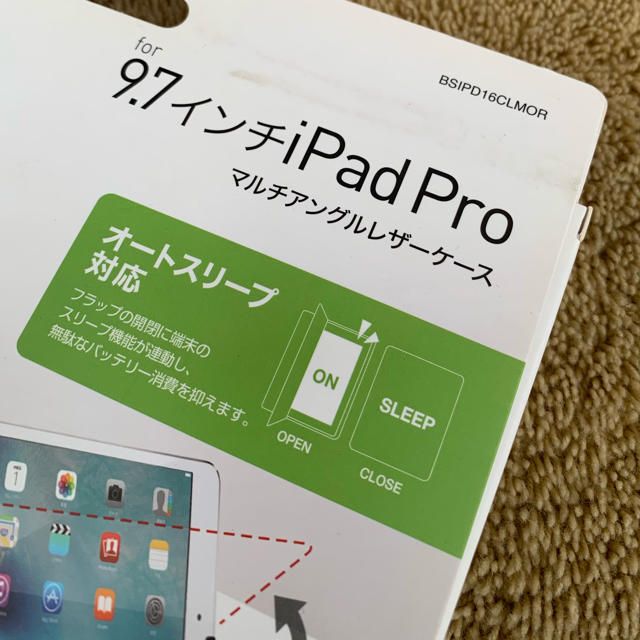 Buffalo(バッファロー)の[新品未使用]iPad Pro 9.7インチ マルチアングルカバー(オレンジ)④ スマホ/家電/カメラのスマホアクセサリー(iPadケース)の商品写真