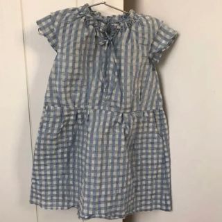 キャラメルベビー&チャイルド(Caramel baby&child )のCaramel 18ss ギンガムチェックワンピース 4Y 新品(ワンピース)