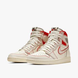 ナイキ(NIKE)のaj1 Fantome 白赤(スニーカー)