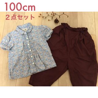 KOE【コエ】100cm 花柄ブラウス＆サルエルパンツ ２点セット(パンツ/スパッツ)