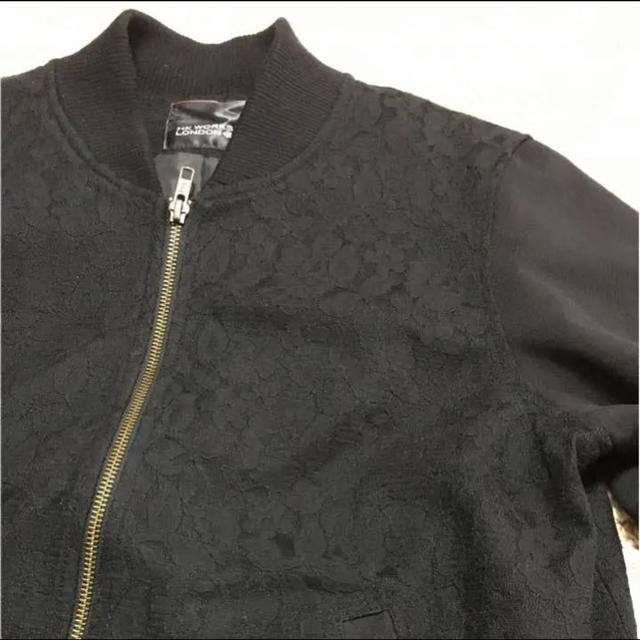 しまむら(シマムラ)のしまむら 花柄 レース ジャケット  MA-1 羽織り 大きいサイズ レディースのジャケット/アウター(ブルゾン)の商品写真
