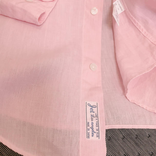 JET LOSANGELS リネン ピンクシャツ レディースのトップス(シャツ/ブラウス(長袖/七分))の商品写真