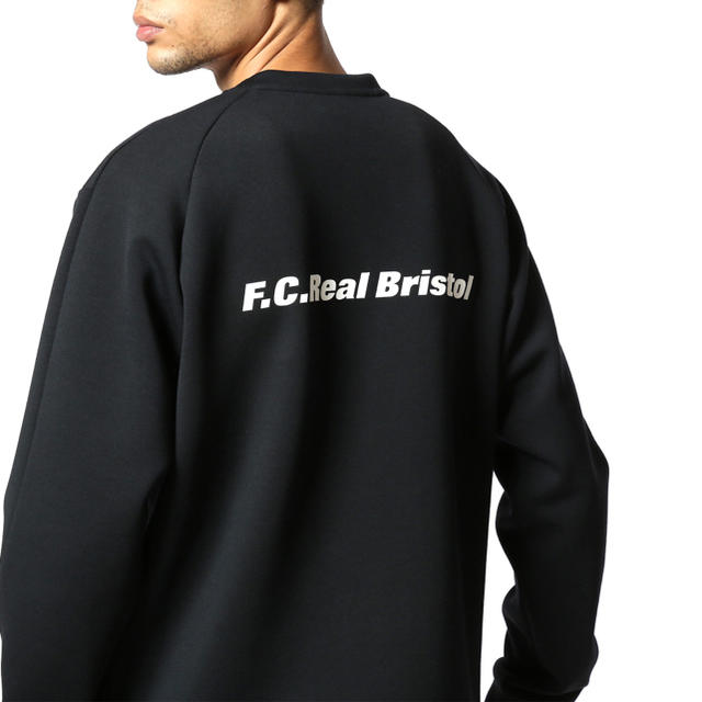 L 新品 FCRB 19SS SWEAT CREW NECK TOP BLACK