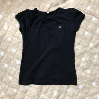 女の子 黒半袖シャツ(Tシャツ/カットソー)