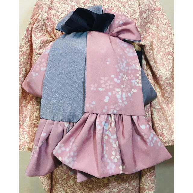 141 しとやか桜ピンク♡人魚なソフト半幅帯☆山桜 兵児帯 レディースの水着/浴衣(帯)の商品写真