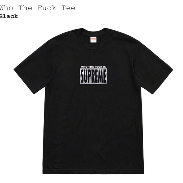 who the fuck tee 黒 サイズM