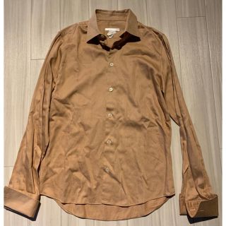 ヘルムートラング(HELMUT LANG)の初期 HELMUTLANG  ブリーチ柄シャツ  ダブルカフス イタリア製(シャツ)