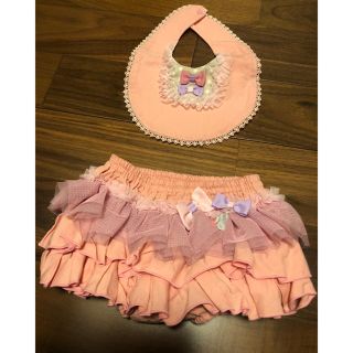 プティマイン(petit main)のパンパンチュチュ フリフリブルマスタイセット美品(スカート)