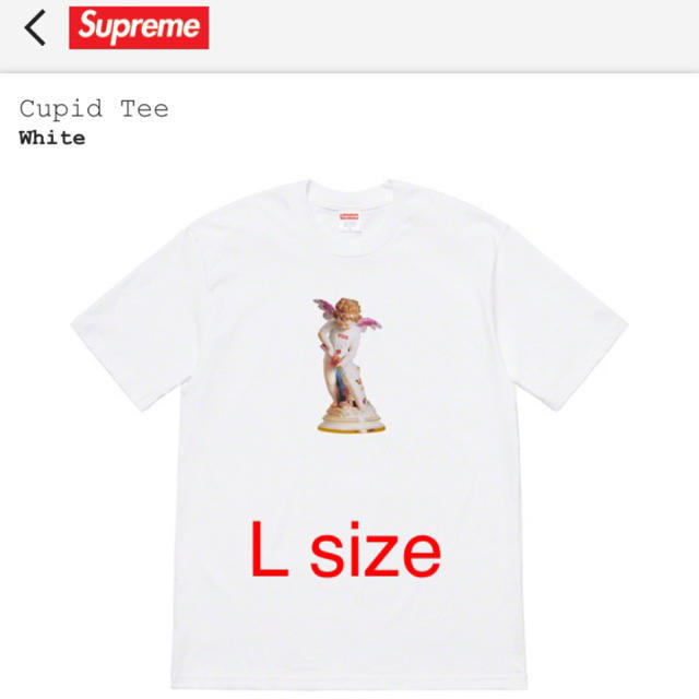 Supreme(シュプリーム)のCupid Tee 白色 Lサイズ メンズのトップス(Tシャツ/カットソー(半袖/袖なし))の商品写真
