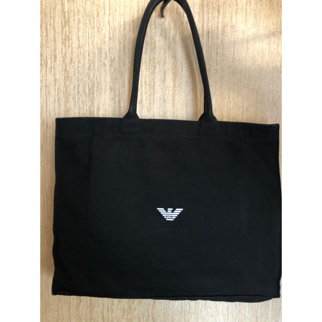 Emporio Armani(エンポリオアルマーニ)の☆中古 EMPORIO ARMANI トートバッグ 黒 大きめ メンズのバッグ(トートバッグ)の商品写真