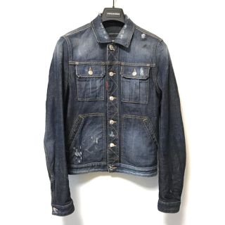 ディースクエアード(DSQUARED2)の定7.9万美品 ディースクエアード ダメージ加工デニムジャケット44 Gジャン(Gジャン/デニムジャケット)