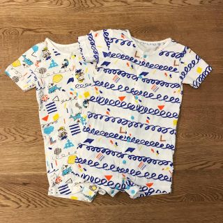 ナルミヤ インターナショナル(NARUMIYA INTERNATIONAL)のお値段 babycheer ロンパース 80 2枚セット(ロンパース)