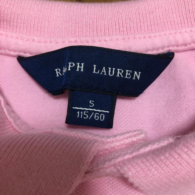 Ralph Lauren(ラルフローレン)のラルフローレン ポロシャツ ワンピース 115 ピンク キッズ/ベビー/マタニティのキッズ服女の子用(90cm~)(ワンピース)の商品写真
