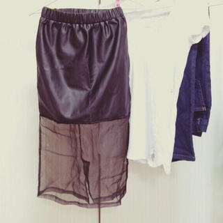 フィグアンドヴァイパー(FIG&VIPER)の♦︎FIG&VIPER異素材 スカート(ひざ丈スカート)