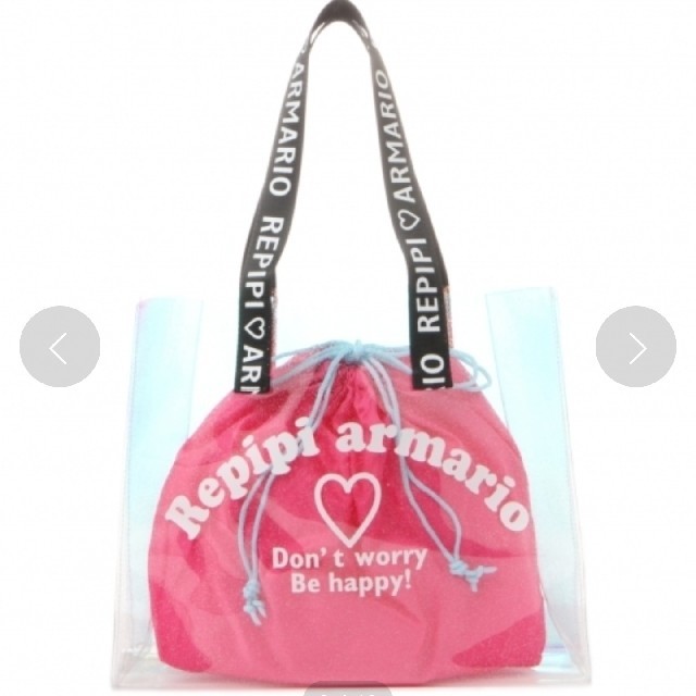 repipi armario(レピピアルマリオ)のrepipi armario レピピ テープロゴビニールBag   キッズ/ベビー/マタニティのこども用バッグ(トートバッグ)の商品写真