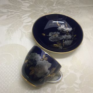 マイセン(MEISSEN)の★御専用【古マイセン】プラチナゴールド on コバルト／カップ＆ソーサー(食器)