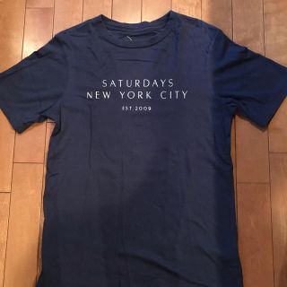 サタデーズサーフニューヨークシティー(SATURDAYS SURF NYC)のサタデイズサーフ SATURDAYS Tシャツ ネイビー Sサイズ(Tシャツ/カットソー(半袖/袖なし))