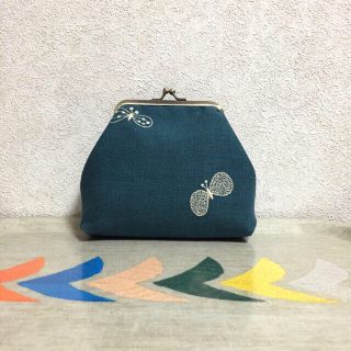 がまぐち（試作品）∞ミナペルホネン生地(ポーチ)